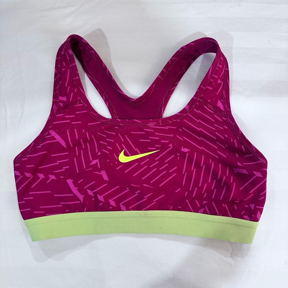 Nike Women's Magenta and Lime Bikini Top
